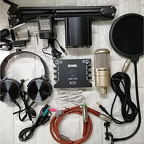 Mua Combo bộ hát karaoke Live Stream thu âm Takstar PC-K200 và Sound card XOX K10 đầy đủ phụ kiện hàng chính hãng