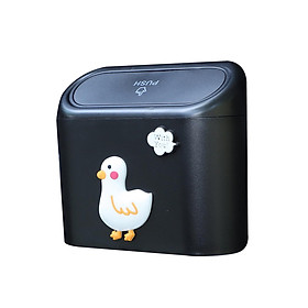 Mini Trash Can Dustbin with Lid Garbage Can for Car Cabinet Bathroom
