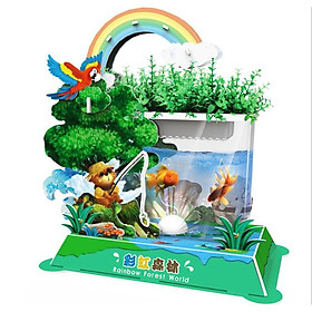 Bể cá mini trang trí bằng khung 3D Ngày hè của Gấu trúc của Robotime
