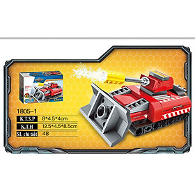 Đồ Chơi Lắp Ráp Xe Cứu Hỏa Vòi Rồng 8IN1, Bộ Xe Mô Hình Xếp Hình Xe Cứu Hỏa, Bộ Quà Tặng Cho Bé