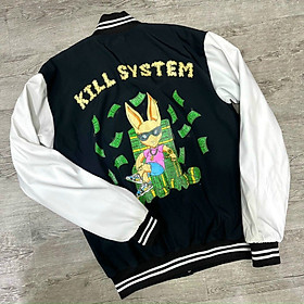 áo khoác dù JACKET KILL SYSTEM, Áo khoác dù kiểu bomber logo Kill System phong cách, ÁO KHOÁC DÙ NAM NỮ FORM RỘNG KILL SYSTEM SIÊU CHẤT MỚI VỀ, ÁO KHOÁC DÙ CÓ NÓN UNISEX ULZZANG PHONG CÁCH HÀN QUỐC