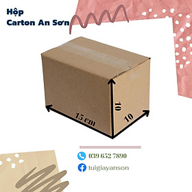 Combo 50 Hộp Bìa Carton Hộp Bìa Gói Hàng Ship Cod Dày Dặn KT 15x10x10cm