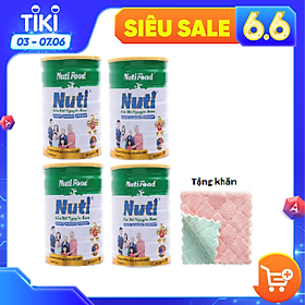 COMBO 04 hộp Sữa bột Nguyên kem Nutifood giành cho cả gia đình