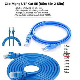 Cáp Mạng UTP Cat 5E Dây Xanh ( Bấm Sẵn 2 Đầu )Cable Lan UTP Cat 5E -10m