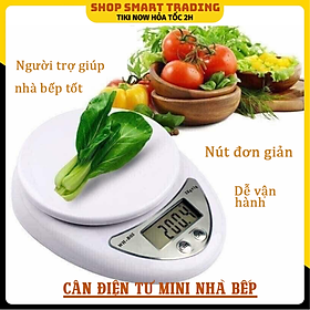 Mua Cân điện tử mini nhà bếp  cân thực phẩm nguyên liệu làm bánh  trà sữa tặng kèm móc treo siêu dính 10kg