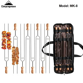 Bộ 8 Xiên Nướng BBQ Inox Cao Cấp Campingmoon MK-8 và K480