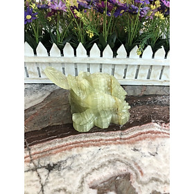 Mua Tượng Cóc Ba Chân  Cóc Ngậm Tiền  Thiềm Thừ phong thủy chiêu tài lộc đá ngọc Onyx - Dài 10 cm