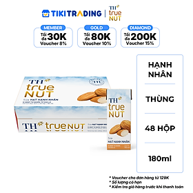 Thùng 48 hộp Sữa hạt Hạnh nhân TH True NUT 180ml