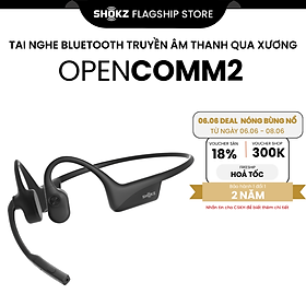Tai nghe Bluetooth truyền âm thanh qua xương Shokz OPENCOMM2/OPENCOMM2 UC - Hàng Chính Hãng