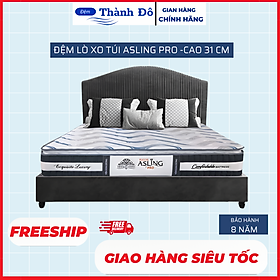 Đệm lò xo túi kim cương eucoil asling pro kim cương pillow top- cao 28cm