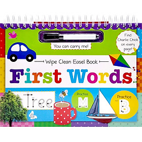 Wipe Clean Easel Book With Pen - First Words