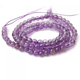 90 Beads 4mm Amethyst Round Gemstone Loose Beads Strand for jewelry DIY 15.5