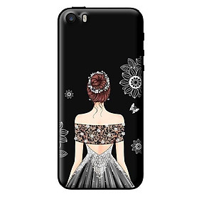 Ốp in cho iPhone 5s Cô Gái Váy Xám - Hàng chính hãng