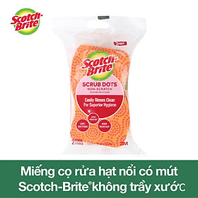 Gói 2 miếng rửa chén hạt nổi siêu sạch không trầy xước Scotch-Brite 3M CR-HNKT