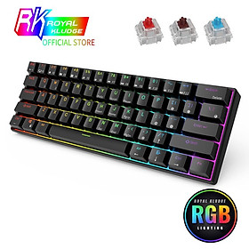 Mua RK61 RGB HOTSWAP - Bàn phím cơ mini không dây 61 phím kết nối kết nối Dây  Bluetooth 5.1 và Wireless 2.4G - Hàng chính hãng