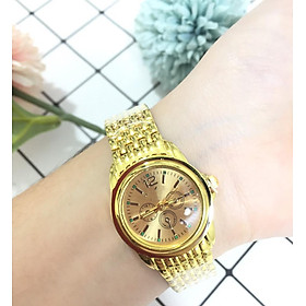  Đồng hồ đeo tay thời trang nam nữ unisex dây vàng hợp kim sang trọng ZO59