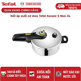 Hình ảnh Nồi áp suất cơ inox Tefal Secure 5 Neo 4L, dùng cho mọi loại bếp - Hàng chính hãng