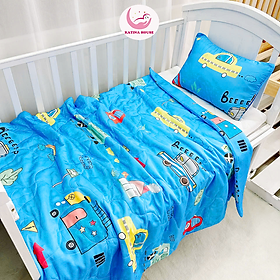 Bộ gối chăn tencel Katina House, cho bé đi học 1-15 tuổi, mềm mại thoáng mát