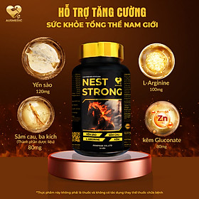 AUSMEDIC Viên uống Yến Sào Nest Strong - Hỗ trợ tăng cường sức khỏe nam giới - 90 viên - Công thức cao cấp với Yến Sào, Ba Kích, L-Arginine và Kẽm - An toàn và hiệu quả