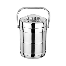 Cặp Lồng Inox Trắng Cao Cấp Siêu Bền Dung Tích 1,4L Hoặc 2,0L