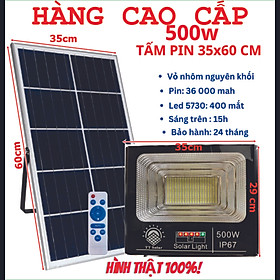 Mua Đèn Pha Năng Lượng Mặt Trời 500w IP67 Vỏ Nhôm Đúc  Sáng Liên Tục  Hàng Chính Hãng