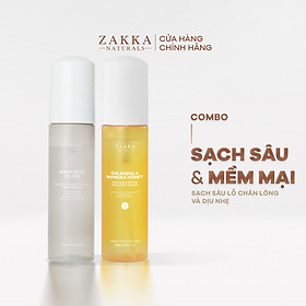 Bộ Đôi Zakka Naturals Sữa Rửa Mặt Mandelic 185ml và Sữa Rửa Mặt Hoa Cúc 185g Hỗ Trợ Làm Sạch Dịu Nhẹ và Giúp Da Sáng Mịn Hơn Sau Khi Rửa