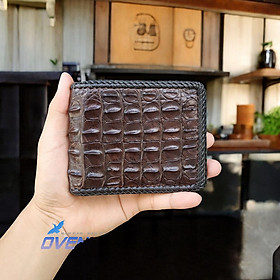  Bóp Ngang Gai Lưng Cá Sấu 2 Mặt Đan Viền Rất Đẹp VS2V01