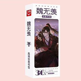 Hộp ảnh Bookmark Ngụy Vô Tiện Ma Đạo Tổ Sư 36 tấm anime chibi đánh dấu trang kẹp sách tiện lợi