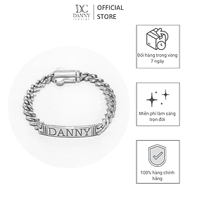 Lắc Tay Nam Bạc Thổ Nhĩ Kỳ Danny Jewelry Xi Rhodium Cao Cấp Không Đen II2T0011