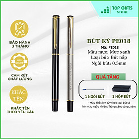 Bút ký CHIPLIFE PE018 khắc tên theo yêu cầu - Dạng nắp ngòi 0.5mm mực xanh + Hộp bút