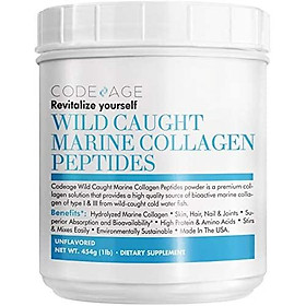 Mua Bột Codeage Marine Collagen Wild-Caught Hydrolyzed Fish Collagen  Peptides Type 1 & 3 Bổ Sung Protein Amino Acids Cho Da, Tóc, Móng Tay,  Không Biến Đổi Gen, 16 Ounces Collagen Powder