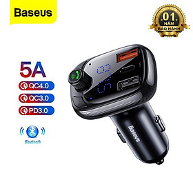 Mua Tẩu Nghe Nhạc MP3 Đàm Thoại Rảnh Tay Baseus S-13 Trên Xe Hơi Tích Hợp Sạc Nhanh 4.0 Bộ Phát FM   Công Suất 36W - Hàng Chính Hãng