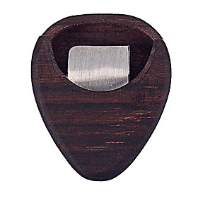 Wooden Guitar Pick Plectrum Box Case Grids  Accessories