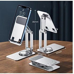 Mua Giá kệ đỡ dành cho điện thoại máy tính bảng hợp kim nhôm xoay 360 độ gấp gọn điều chỉnh nhiều nấc độ cao K7 - Hàng chính hãng