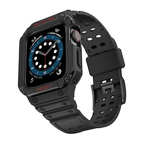 Ốp Case bảo vệ tích hợp dây đeo cho Apple Watch Series 4/5/6/SE/7/8/9/SE2 Size 40mm/41mm/44mm/45mm - Hàng Chính Hãng