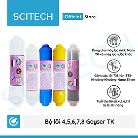 BÁO GIÁ Lõi Lọc Nước 4 5 6 | Shopee Lazada Sendo Tiki mới nhất 36 Bộ lõi số 4,5,6,7,8 máy lọc nước Nano Geyser TK by Scitech (Lõi T33 lớn-T33-Khoáng-Khoáng-Nano Silver) - Hàng chính hãng