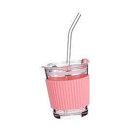 Glass juice mug Milk Mugs Morning Cup 350ml for Tea Water Iced Coffee