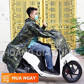 Áo Mưa CÁNH DƠI LÍNH Vải Dù Xẻ Tà Cao Cấp Dành Cho Người Cao 1M55 ĐẾN 1M90 AM10