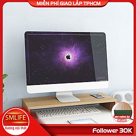 Mua Kệ để bàn gỗ hiện đại SMLIFE Angela - Vân Sồi - Size M