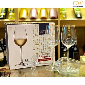 Bộ Ly Vang Trắng Pha Lê Tiệp Crystalite Bohemia Columba Dung Tích 400ml