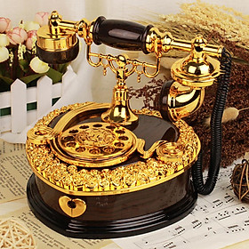 Light luxury retro phone music box clockwork music box jewelry box European photography props ornaments