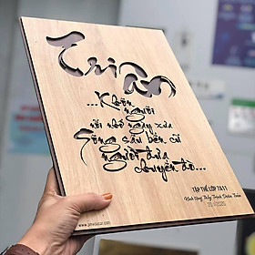 TRANH TRI ÂN THẦY CÔ. Gỗ MDF phủ Melamin 2 màu tương phản cắt laser. PMV-TTA002