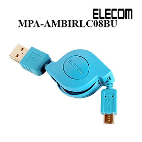 Mua Dây cáp cuộn microUSB (A-microB)  0.8m ELECOM MPA-AMBIRLC08BU - Hàng chính hãng