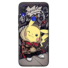 Ốp lưng in cho Xiaomi Redmi Note 7 mẫu Pikachu - Hàng chính hãng