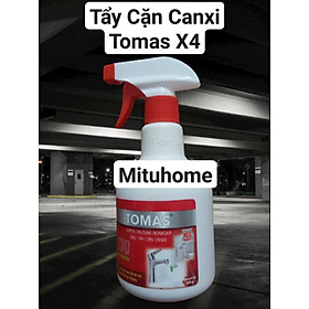 Tẩy CANXI TOMAS trên vách kính gấp 4 lần