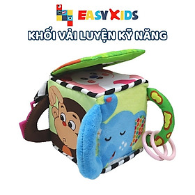 Đồ Chơi Montessori Khối Vải Xúc Xắc Luyện Kỹ Năng Nhiều Chủ Đề