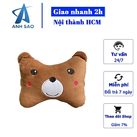 Hình ảnh Gối tựa đầu dựa lưng ô tô A hình Teddy giảm đau lưng mỏi cổ