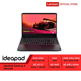 Mua Laptop Lenovo IdeaPad Gaming 3 15ACH6 (82K200T1VN) R7 5800H/8GB/512GB/15.6”/RTX 3050/Win11 - Hàng chính hãng