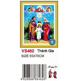 Tranh đính đá gia đình thánh gia VS462 - 55 x 70 cm - chưa đính