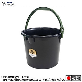 Xô nhựa có quai xách Yamada 7.5L - màu đen, làm từ nhựa PP cao cấp - nội địa Nhật Bản